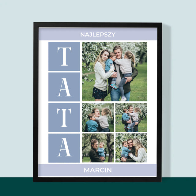 Fotokoláž: Nejlepší Táta Koláž - Tisk V Rámečku