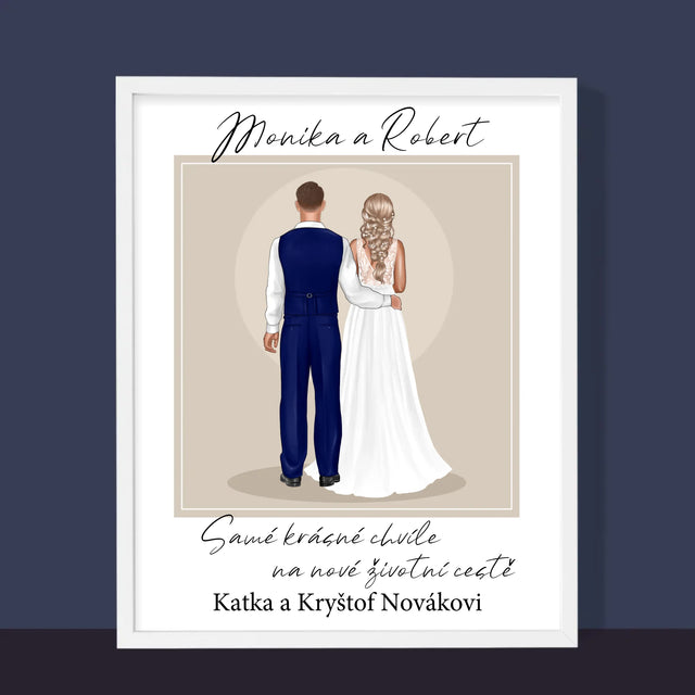Designér Postav: Novomanželé - Tisk V Rámečku