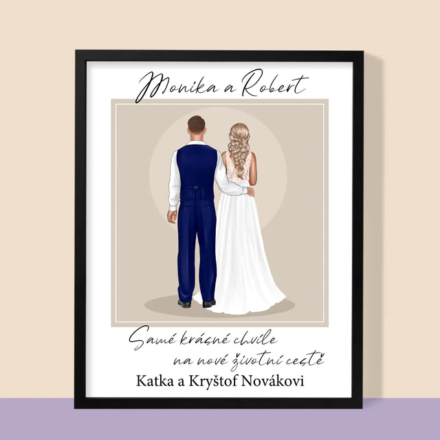 Designér Postav: Novomanželé - Tisk V Rámečku