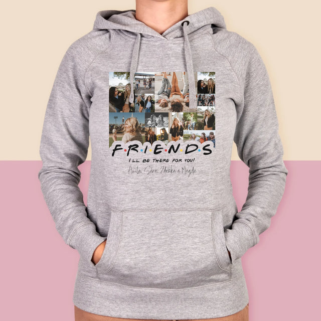 Fotokoláž: Friends - Dámská Mikina S Kapuci