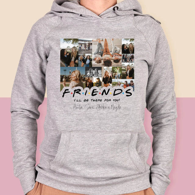 Fotokoláž: Friends - Dámská Mikina S Kapuci