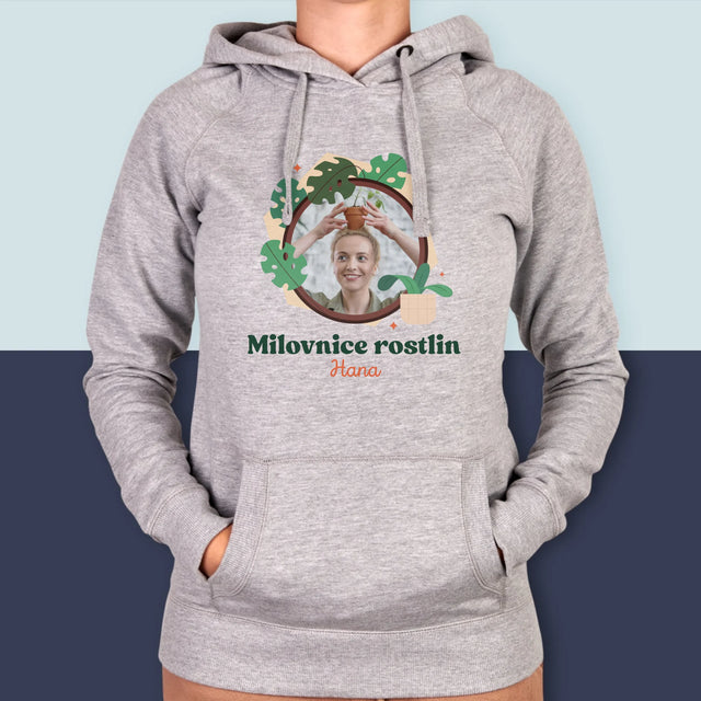 Fotka S Textem: Milovnice Rostlin - Dámská Mikina S Kapuci