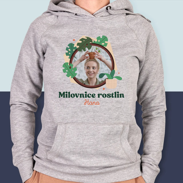 Fotka S Textem: Milovnice Rostlin - Dámská Mikina S Kapuci