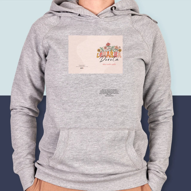 Jméno A Nápis: Lékařka - Dámská Mikina S Kapuci