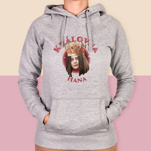 Fotka S Textem: Královna - Dámská Mikina S Kapuci