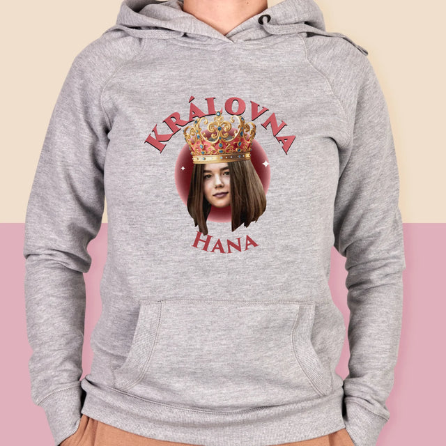 Fotka S Textem: Královna - Dámská Mikina S Kapuci