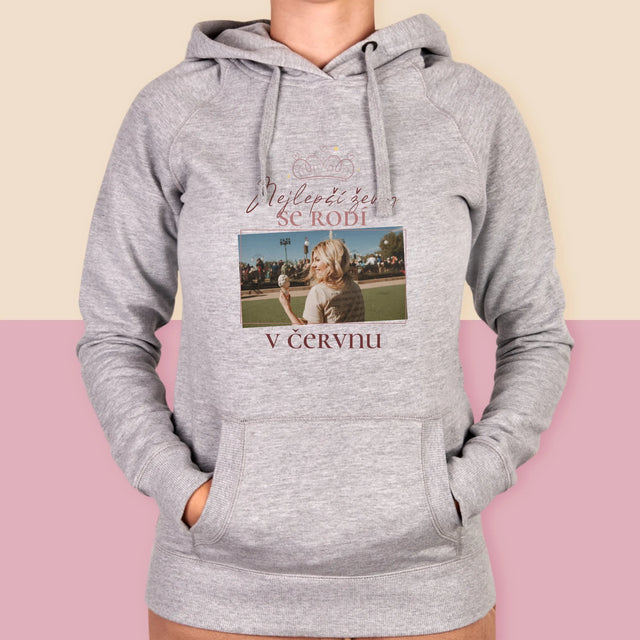 Fotka S Textem: Nejlepší Ženy - Dámská Mikina S Kapuci