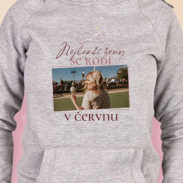 Fotka S Textem: Nejlepší Ženy - Dámská Mikina S Kapuci