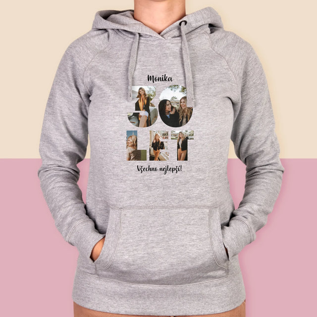 Slovo Z Fotek: 30 Let Z Tvých Fotek - Dámská Mikina S Kapuci