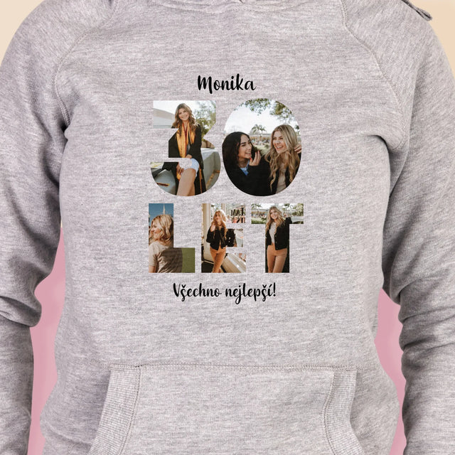 Slovo Z Fotek: 30 Let Z Tvých Fotek - Dámská Mikina S Kapuci