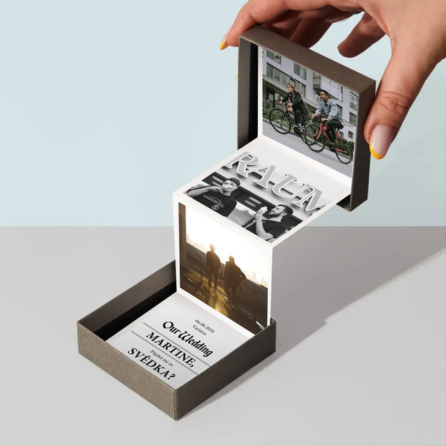 Fotka S Textem: Our Wedding Svědek - Fotoalbum Harmonika