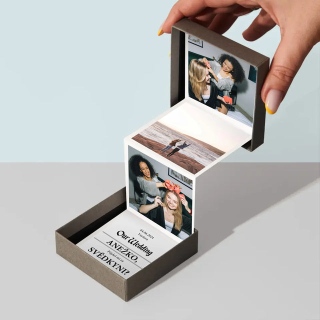 Fotka S Textem: Our Wedding Svědkyně - Fotoalbum Harmonika