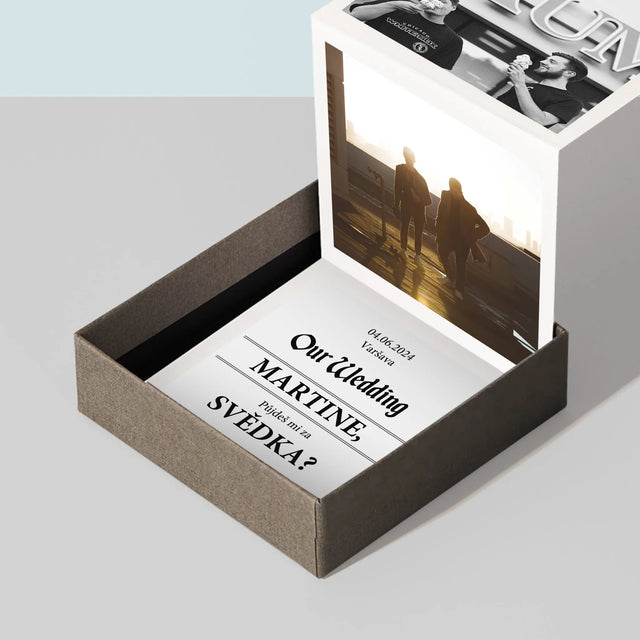 Fotka S Textem: Our Wedding Svědek - Fotoalbum Harmonika