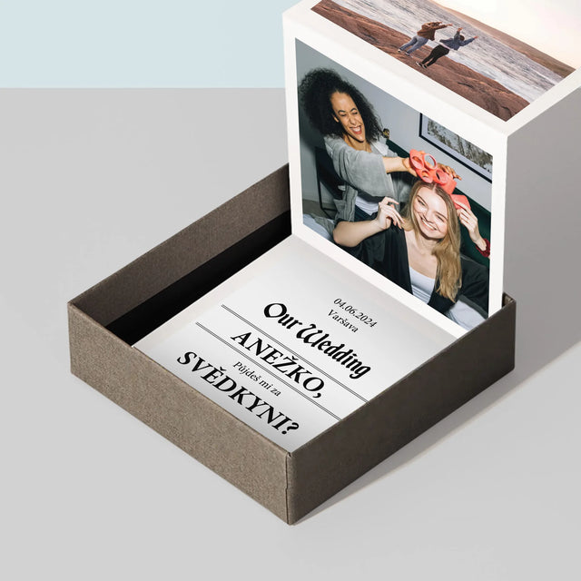 Fotka S Textem: Our Wedding Svědkyně - Fotoalbum Harmonika