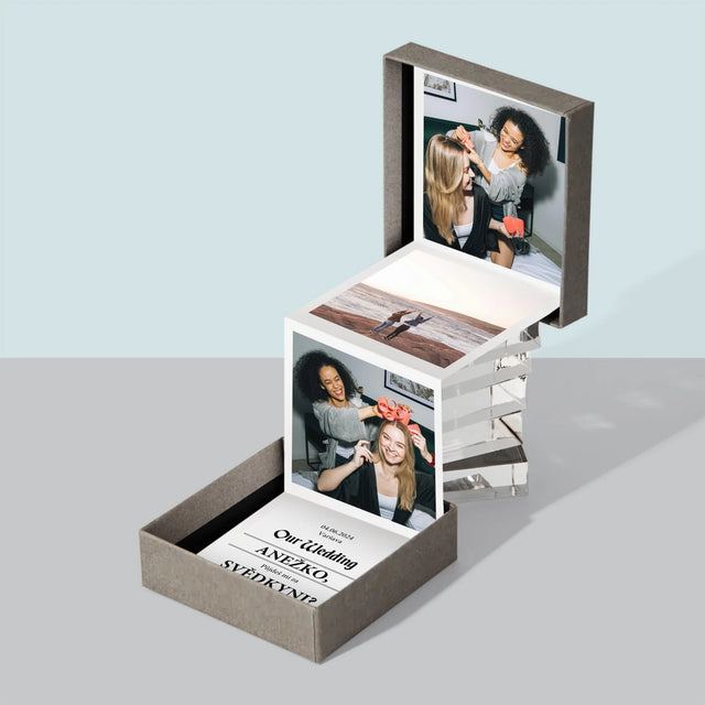 Fotka S Textem: Our Wedding Svědkyně - Fotoalbum Harmonika