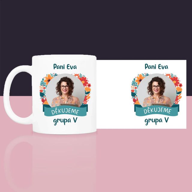 Fotka S Textem: Poděkování Paní Učitelce - Dárková Sada S Hrnkem, Čajem A Sladkostmi