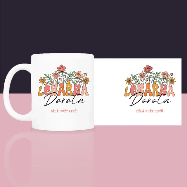 Jméno A Nápis: Lékařka - Dárková Sada S Hrnkem, Čajem A Sladkostmi