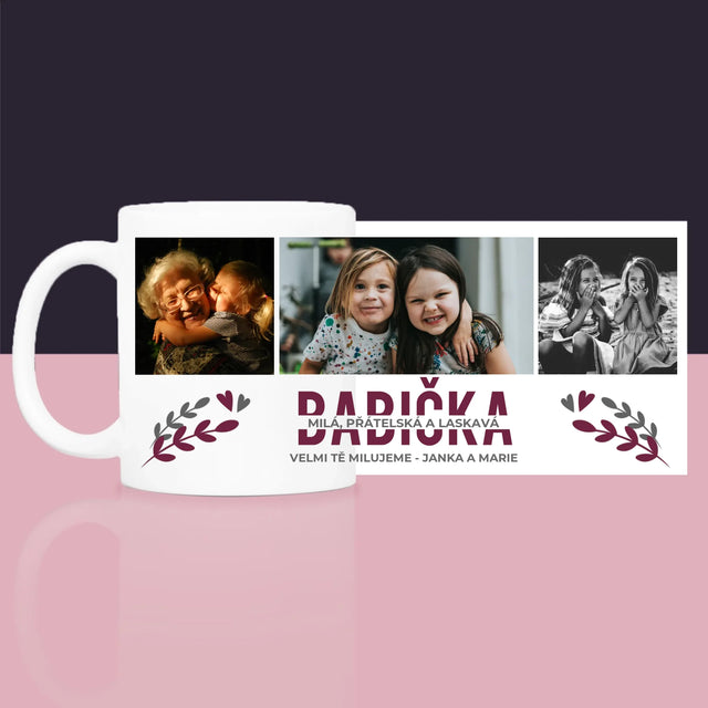 Fotokoláž: Babička - Dárková Sada S Hrnkem, Čajem A Sladkostmi