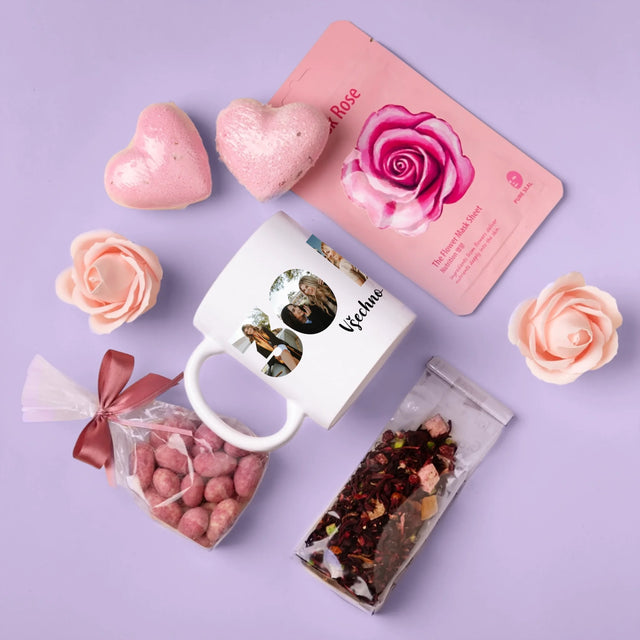 Slovo Z Fotek: 30 Let Z Tvých Fotek - Dárková Sada S Hrnkem A Růžovým Spa