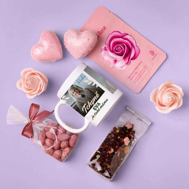 Fotokoláž: Tchyně Je Také Máma - Dárková Sada S Hrnkem A Růžovým Spa