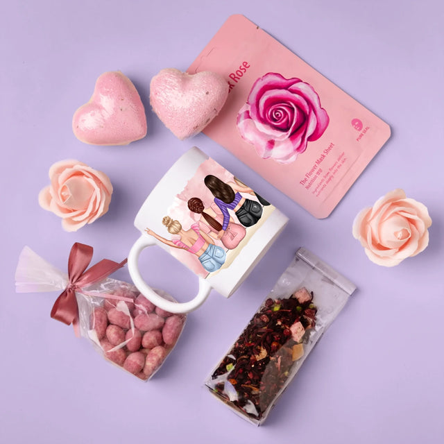 Designér Postav: Girls Squad - Dárková Sada S Hrnkem A Růžovým Spa