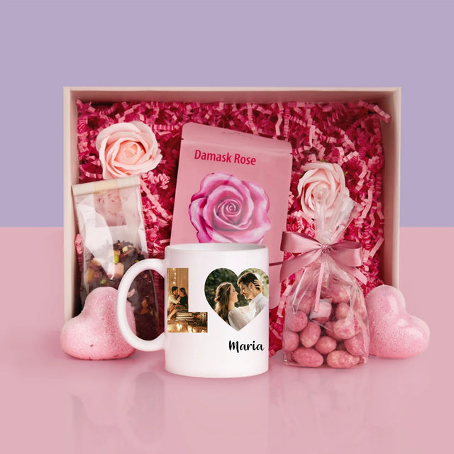Slovo Z Fotek: Love - Dárková Sada S Hrnkem A Růžovým Spa