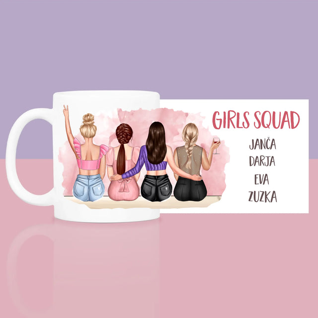 Designér Postav: Girls Squad - Dárková Sada S Hrnkem A Růžovým Spa