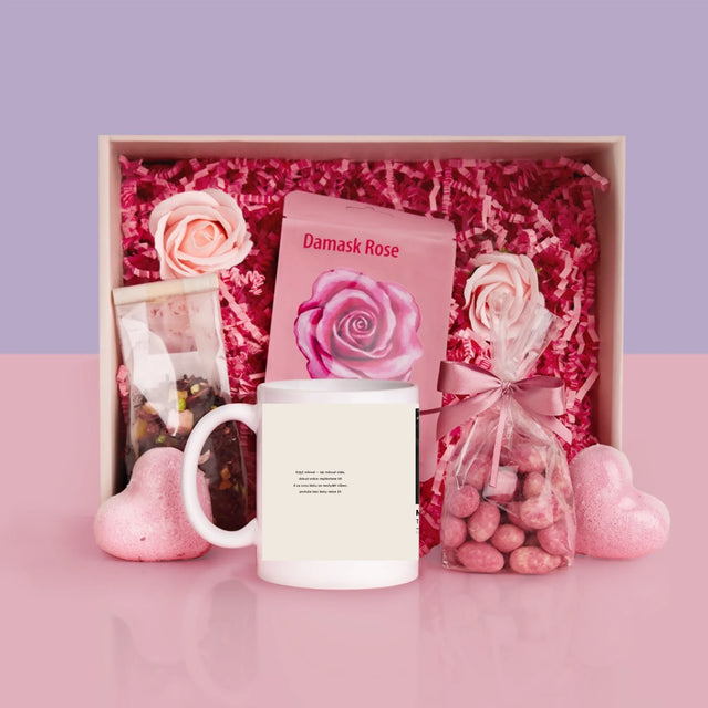 Fotka S Textem: Spotify S Kódem Qr - Dárková Sada S Hrnkem A Růžovým Spa