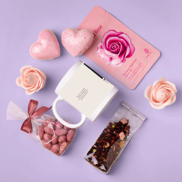 Fotka S Textem: Spotify S Kódem Qr - Dárková Sada S Hrnkem A Růžovým Spa