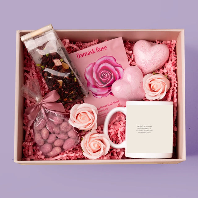 Fotka S Textem: Spotify S Kódem Qr - Dárková Sada S Hrnkem A Růžovým Spa