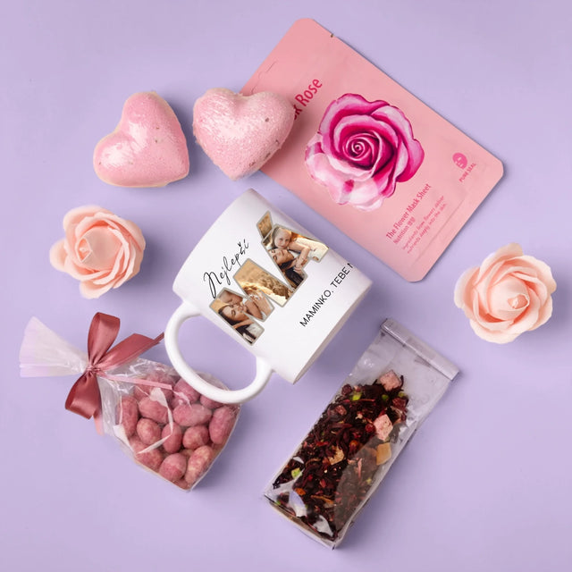 Slovo Z Fotek: Nejlepší Máma Na Světě Fotografie - Dárková Sada S Hrnkem A Růžovým Spa