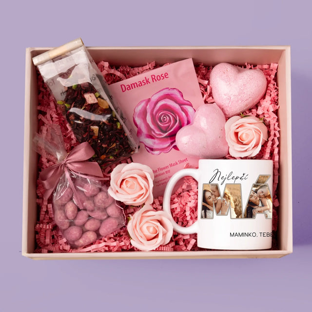 Slovo Z Fotek: Nejlepší Máma Na Světě Fotografie - Dárková Sada S Hrnkem A Růžovým Spa