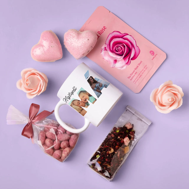 Slovo Z Fotek: Máma Z Tvých Fotek - Dárková Sada S Hrnkem A Růžovým Spa