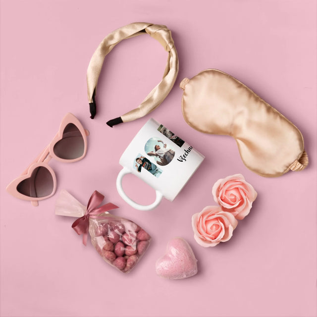 Slovo Z Fotek: 18 Let Z Tvých Fotek - Dárková Sada S Hrnkem A Saténovou Čelenkou