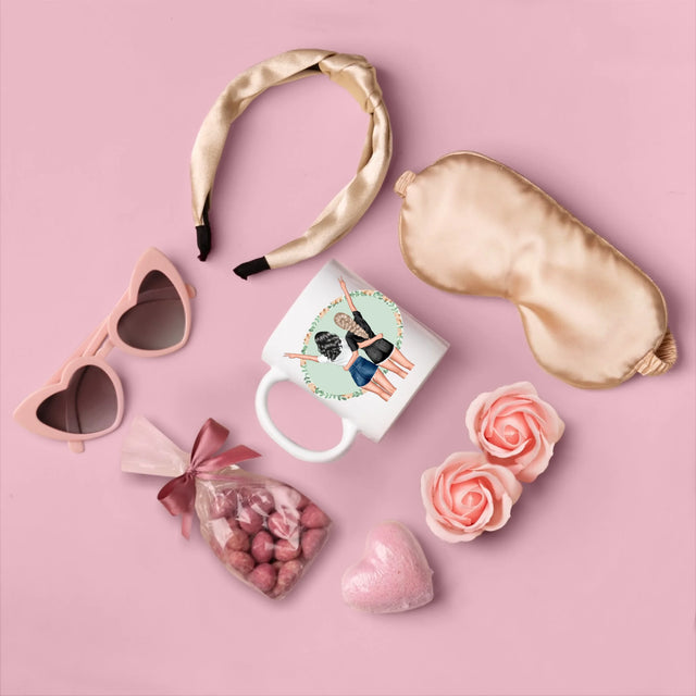 Designér Postav: Best Friends - Dárková Sada S Hrnkem A Saténovou Čelenkou