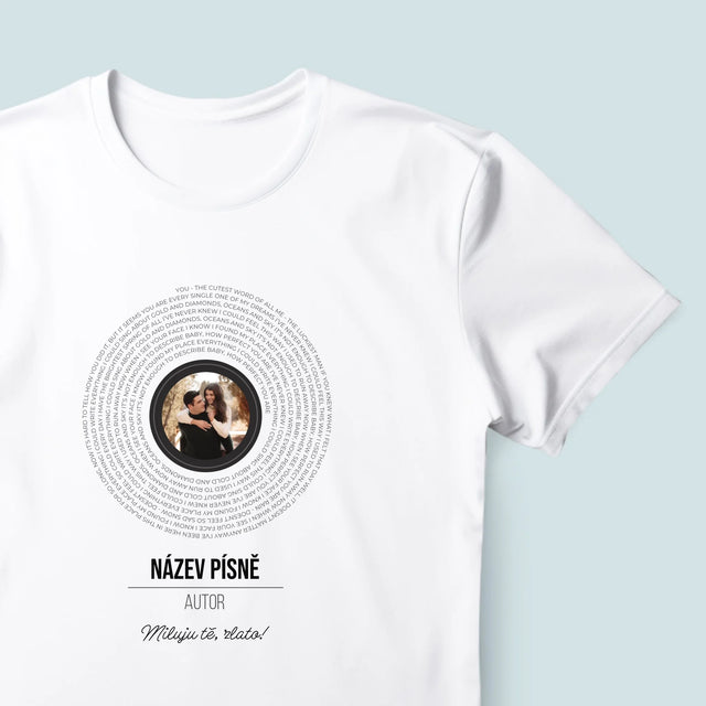 Fotka S Textem: Text Písně Na Albu - Pánské Tričko
