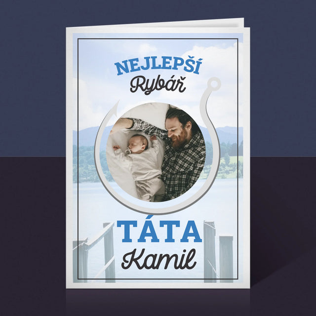 Fotka A Textem: Nejlepší Rybář Táta - Přání