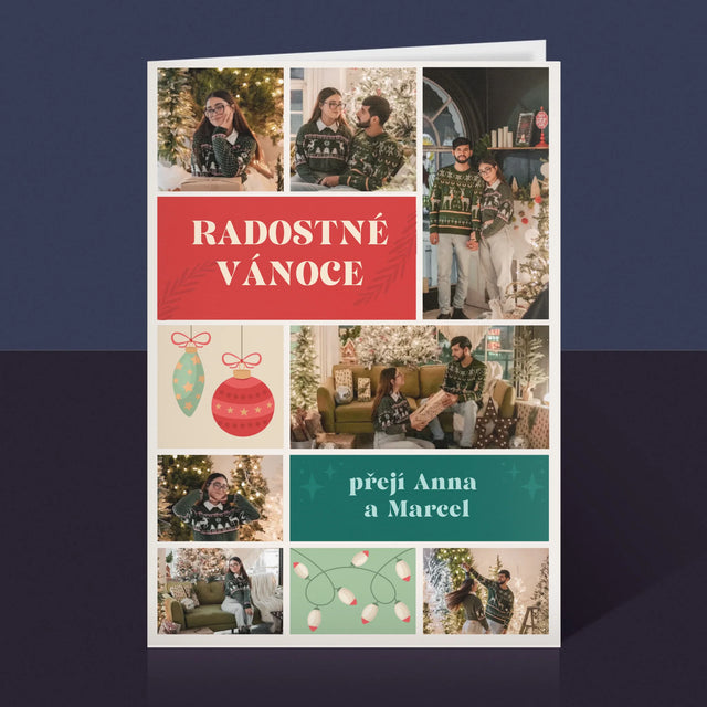 Fotokoláž: Vánoční Fotky - Přání