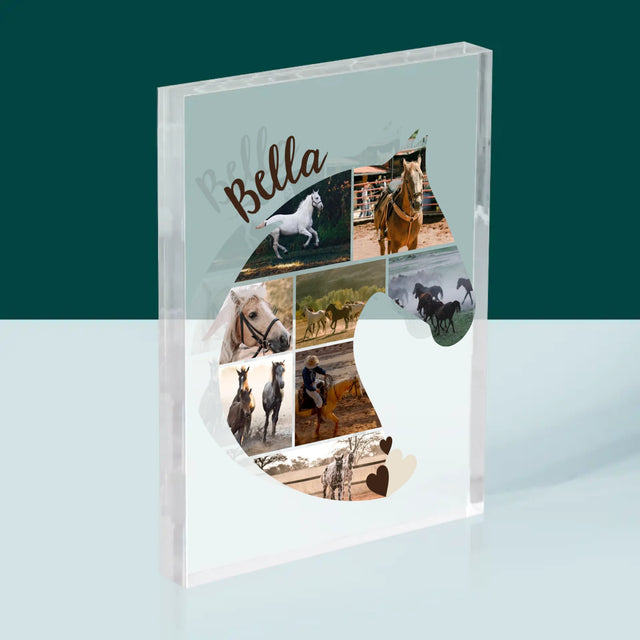 Tvar Z Fotek: Kůň - Akrylový Blok