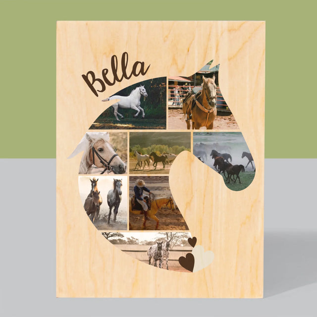 Tvar z fotografií: Kůň - tisk na dřevo | Česká republika