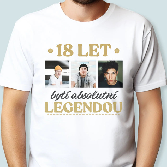 Fotokoláž: 18 Let Bytí Legendou - Pánské Tričko