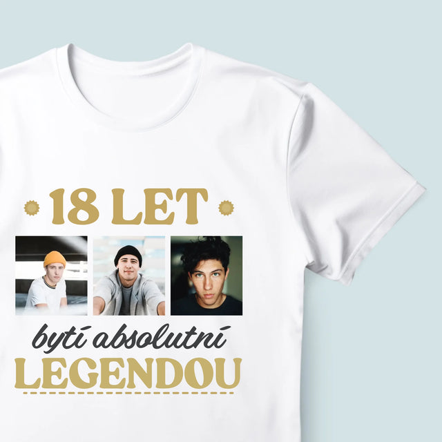 Fotokoláž: 18 Let Bytí Legendou - Pánské Tričko