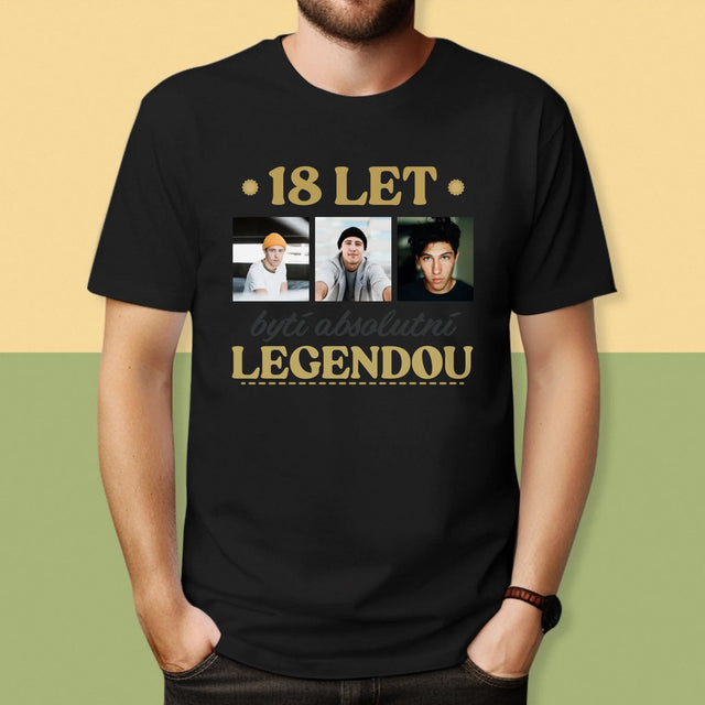 Fotokoláž: 18 Let Bytí Legendou - Pánské Tričko