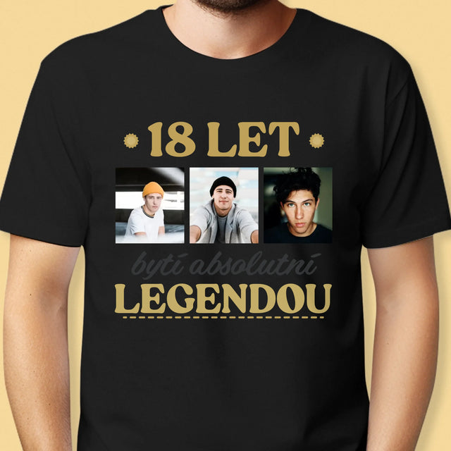 Fotokoláž: 18 Let Bytí Legendou - Pánské Tričko