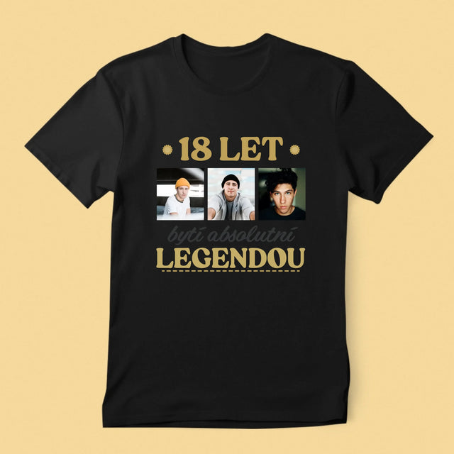 Fotokoláž: 18 Let Bytí Legendou - Pánské Tričko