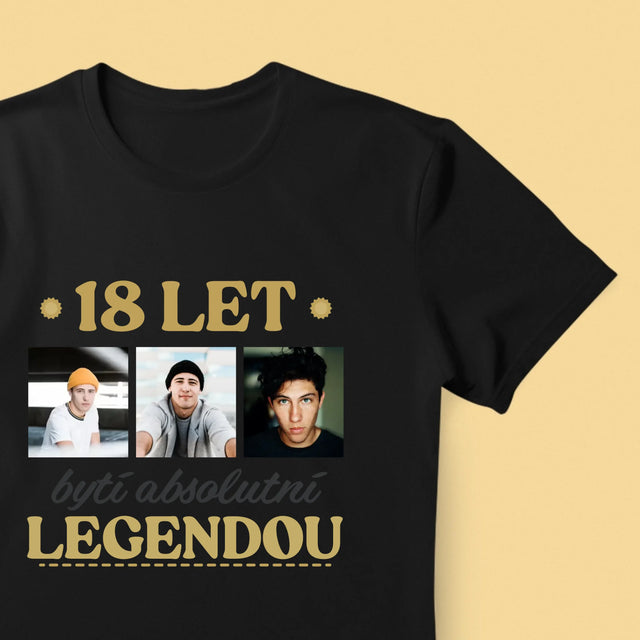 Fotokoláž: 18 Let Bytí Legendou - Pánské Tričko