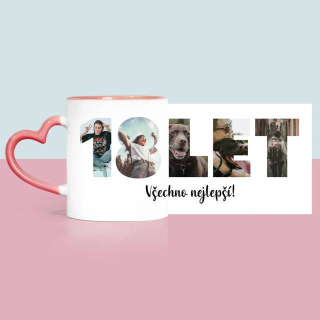 Slovo z obrázků: 18 let - hrnek s potiskem | Česká republika