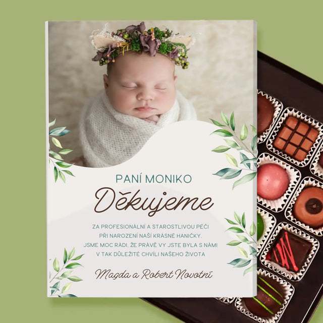 Fotka A Textem: Poděkování Porodní Asistentce - Pralinky