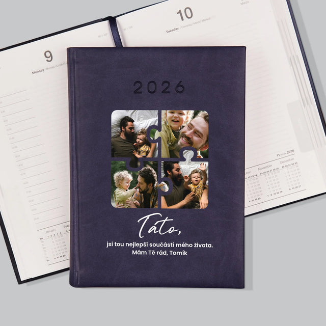 Fotokoláž: Puzzle Fotky Pro Tátu - Diář