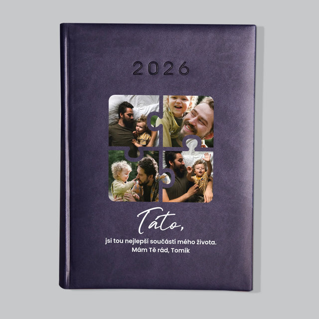 Fotokoláž: Puzzle Fotky Pro Tátu - Diář